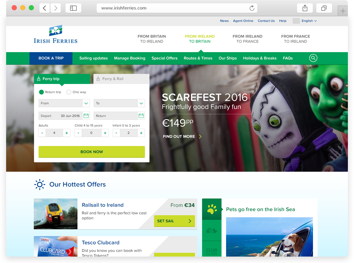 Irish Ferries Redesign